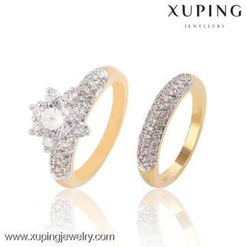 13728 Xuping joyas Pareja Anillo de circón Anillo de fábrica de alta calidad Anillo MOQ bajo en tamaño EE.UU. 7 8 9